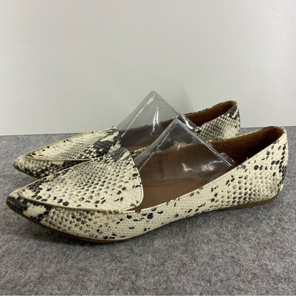 Madden Girl Leather Snakeskin Pointed Toe Slip On Loafers Women’s Size 10 - Picture 1 of 7